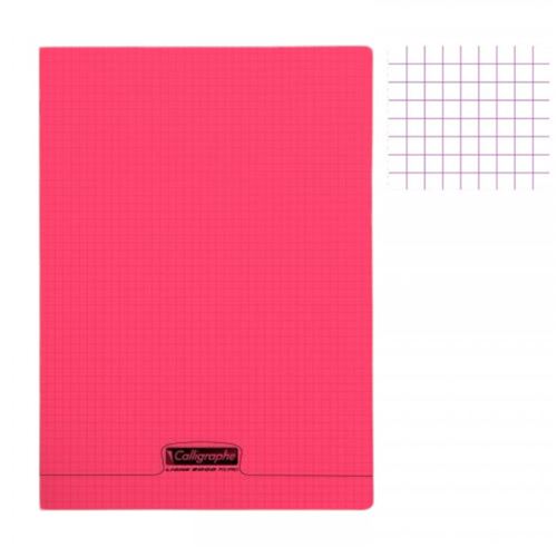  Cahier - A4 (21x29,7cm) - Petits carreaux - 96 pages - Polypro - Rouge 