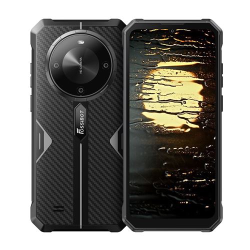 FOSSiBOT F105 Telephone Portable 2024 - Android 14, 12(4+8) Go+64Go 10300mAh, 6.74 HD+ 4G Dual SIM/Fingerprint/Face ID/OTG/GPS-Noir