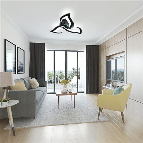 Nouveau design Plafonnier LED blanc L60cm pour salon chambre salle à manger