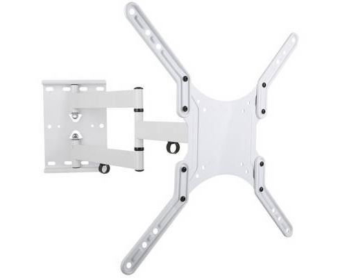 TECHly - Support - Ultra mince - pour TV LCD - blanc - Taille d'écran : 23-55 - Interface de montage : jusqu'à 400 x 400 mm - montable sur mur