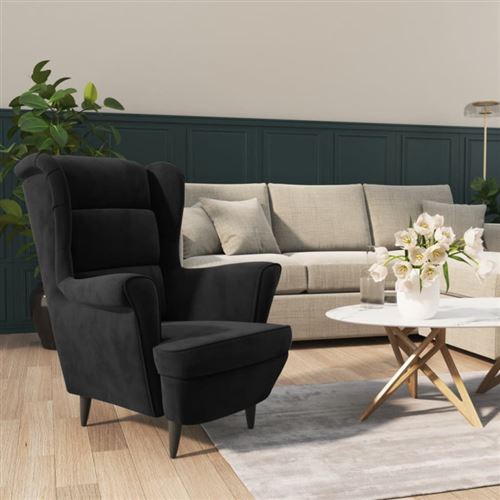 Vidaxl Noir Fauteuil - Image 3