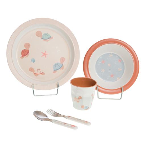 Non Communiqué Coffret Déjeuner 5 Pièces Lulu La Tortue - Amadeus - Décoré - Plastique