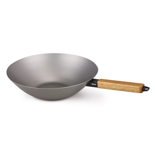 Poêle wok nomad 31 cm en acier carbone - Beka - Noir - Acier