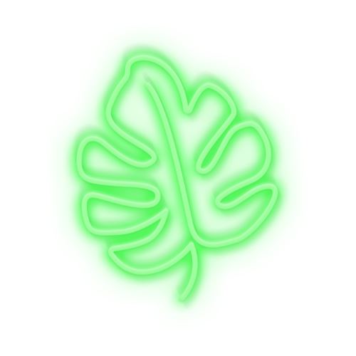 Non Communiqué Vert Eclairage Néon Feuille