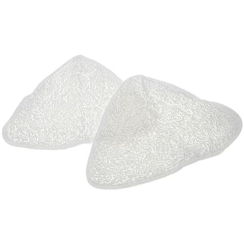 vhbw 2x Housses de rechange compatible avec Vileda Steam nettoyeur à vapeur, balai vapeur - microfibre, blanc