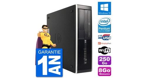 Pc hp 8300 elite sff intel g630 ram 8go disque dur 250go windows 10 wifi