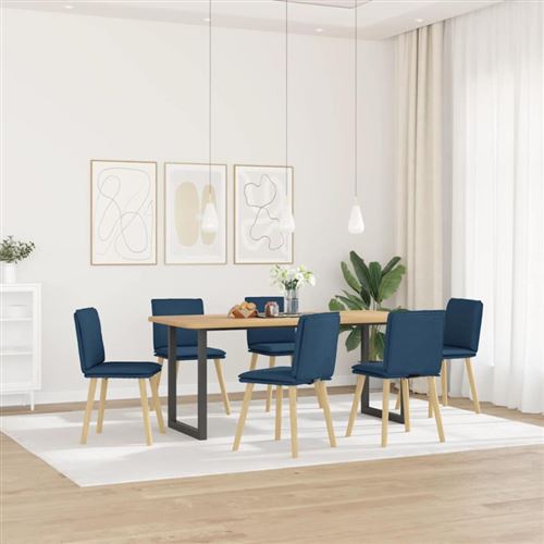 VIDAXL - Lot de 6 chaises à manger - Bleu - Image 3