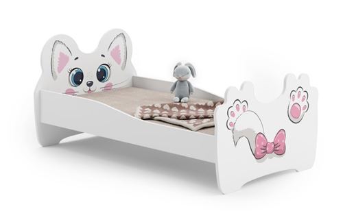 Non Communiqué Bleu Lit Simple Enfant Pink Cat 140 Avec Matelas