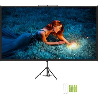 VEVOR Écran de Projection avec Trépied 80" 203,2 cm  16:9 4K HD Réglage de La Hauteur - 1
