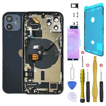 Chassis Premonte Remplacement pour iPhone 12 Noir Complet +Joint +NFC +Kit - 1