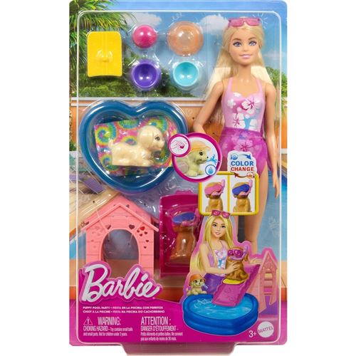 Non Communiqué Barbie - Coffret Piscine Des Chiots Avec Poupée