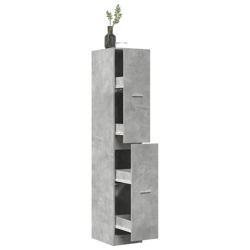 Armadietto Da Farmacia Grigio Cemento 30x41x174,5 Cm Truciolato - Vidaxl