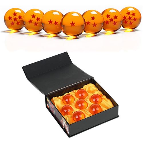 Dragon Ball 7 Cristaux avec Gift Box Wafenso Set de 7 boules de cristal 3.5CM