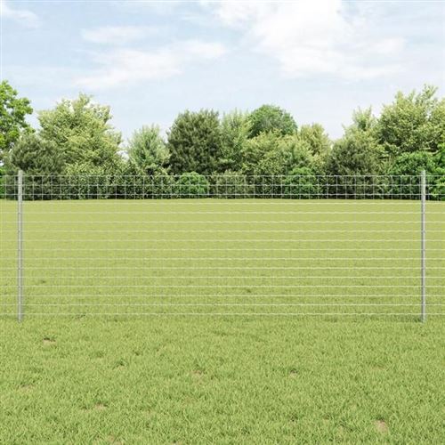 VIDAXL - Poteaux de clôture en U - 120 cm - Acier - Argent - 22 pcs - Image 3