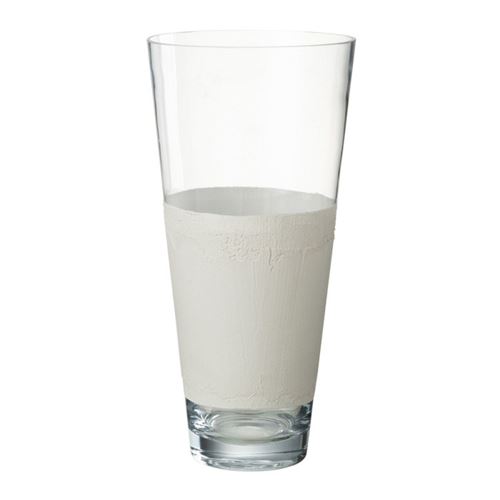 Generique Blanc Vase Déco En Verre Delph 45Cm Transparent & - Image 3