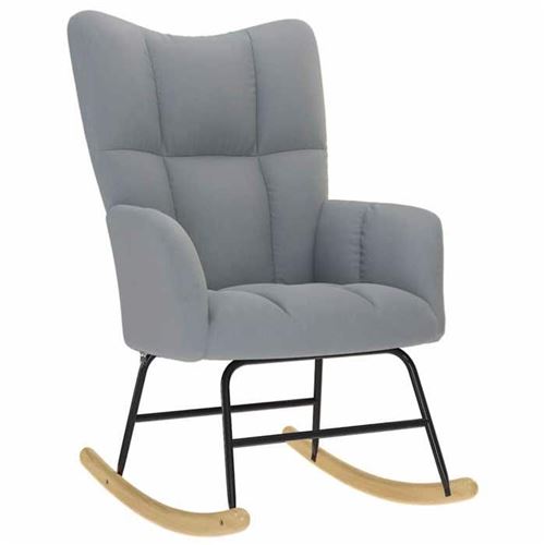 Non Communiqué Gris Vidaxl Fauteuil À Bascule Tissu Clair
