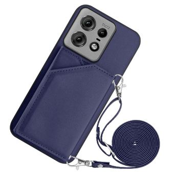 Compatible Étui Pour FOXDOCK Motorola Moto Edge 50 Pro Unique Fonction Baillou Incision Précise Haute Qualité Bleu - 1