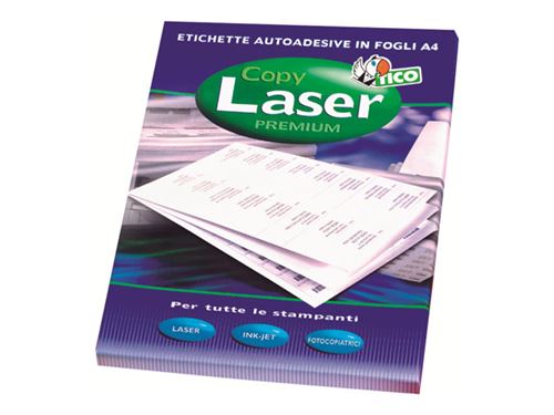 Tico TAB - Auto-adhésif - blanc - 70 x 37 mm 2400 étiquette(s) (100 feuille(s) x 24) étiquettes