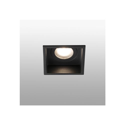 Faro Hyde - Downlight encastré carré noir IP44, GU10