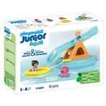 PLAYMOBIL Junior 71688 Roue aquatique avec bébé requin, Jouet pour le