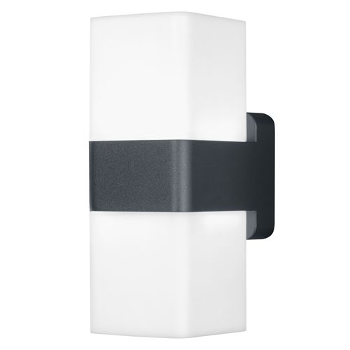LEDVANCE SMART+ CUBE UPDOWN Lampe d'extérieur LED intelligente pour le mur avec WiFi - couleurs RVB modifiables - gris foncé - compatible avec Google 