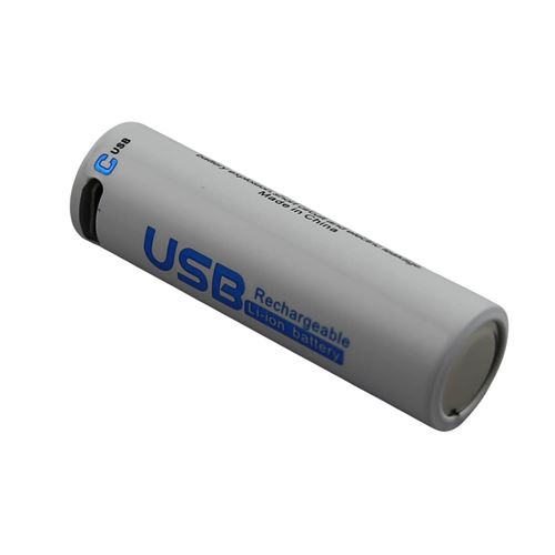 Pile 1.5V 1700mAh Compatible 14500 AA avec Port USB-C Rechargeable Avizar