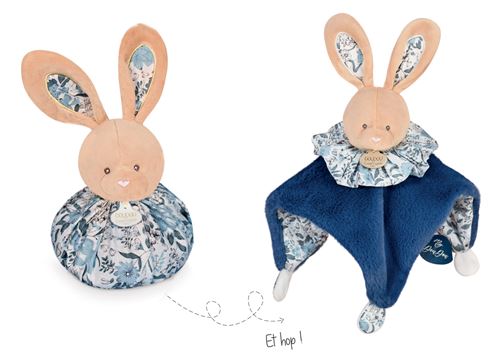 Doudou et compagnie - DOUDOU BOULE - Lapin bleu
