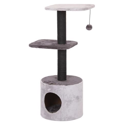 EBI Griffoir Trend Birch 36 x 36 x 93 cm - 5,1 kg - Gris - Pour chat