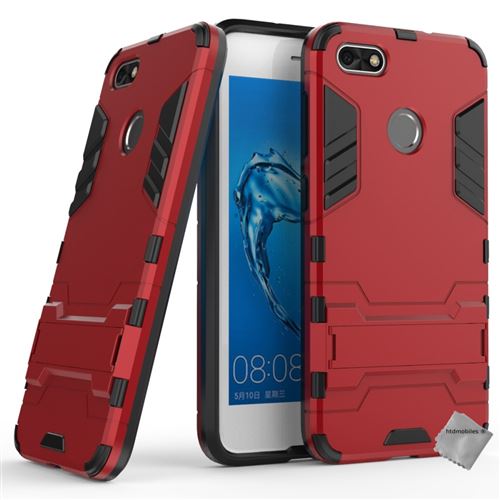 Housse etui coque rigide anti choc pour Huawei Y6 Pro (2017) avec film ecran - ROUGE