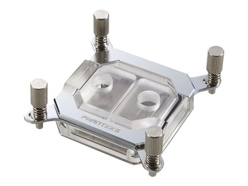 Waterblock pour processeur phanteks c350i, rgb, acryl - chrome