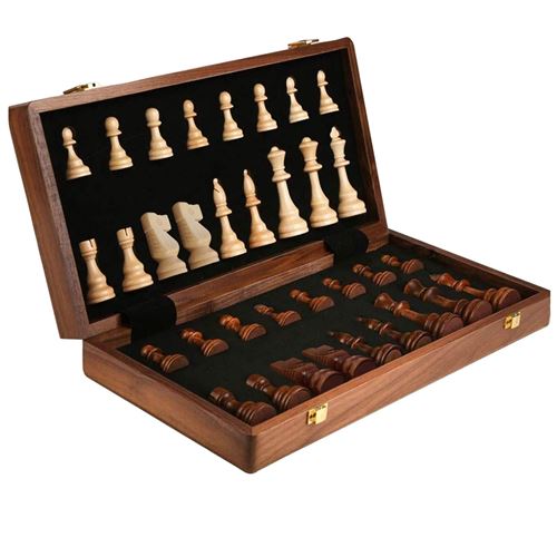 37 52 sur jeu d echecs grand echiquier en bois pliable multicolore jeu d echecs achat prix fnac