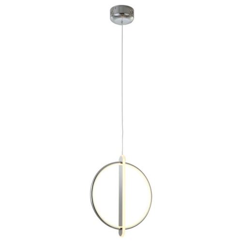HOMEMANIA Lampe à Suspension Rauma - Lustre - Lustre de plafond - Chrome en Métal, 30 x 11,5 x 130 cm, 1 x LED, 33W, 4620LM, 3000K