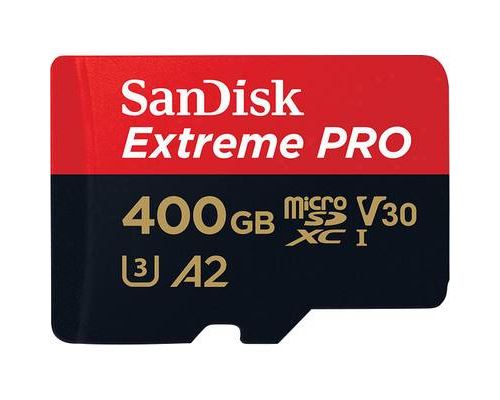 Carte microSDXC SanDisk Extreme Pro® 400 GB Class 10, UHS-I, UHS-Class 3, v30 Video Speed Class Standard de puissance A2