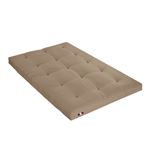 Matelas Futon Coton + Fibres Taupe 140x190