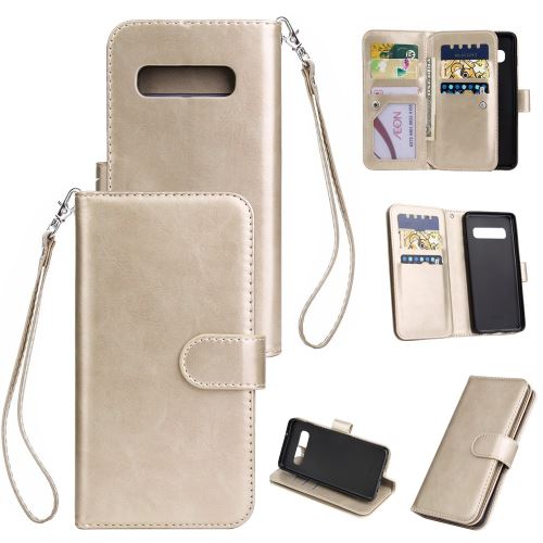 Etui en PU Support à 9 fentes or pour votre Samsung Galaxy S10