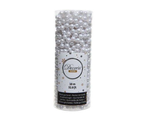 Guirlande de Perles Blanc Hiver 10m