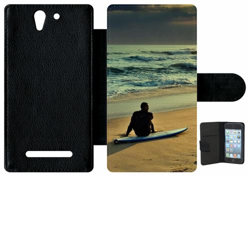 Étui Porte Feuille Sony Xperia C3 Et C3 Dual Surf