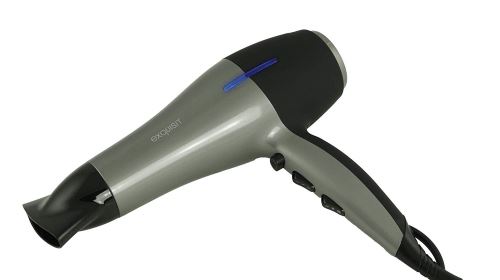 Exquisit 5010061 Exquisit HT 6101 gr Sèche-cheveux avec fonction Touch_Me 2200 watt, diffuseur et buse de coiffage Gris Grand format