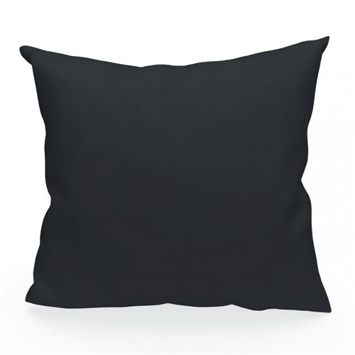Coussin déco 60x60 cm en coton PANAMA anthracite
