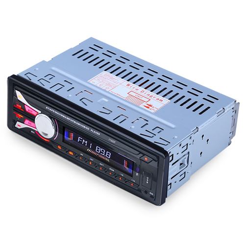 Autoradio stéréo détachable de voiture 12 v, fm, bluetooth v2.0, lecteur usb sd mp3 aux avec micro intégré