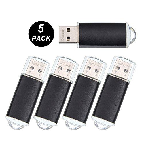 Datarm 5 Pièce 4Go Cle USB Noir Lot de Clefs USB 2.0 Petit Nouveauté Cadeau