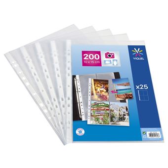 Viquel 125 pochettes perforées A4 pour 1000 photos ou cartes postales  Transparent - Pochette papier et sac cadeaux - Achat & prix