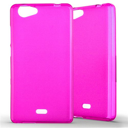 Coque pour Wiko Pulp 4G Silicone Gel givré - Rose Translucide