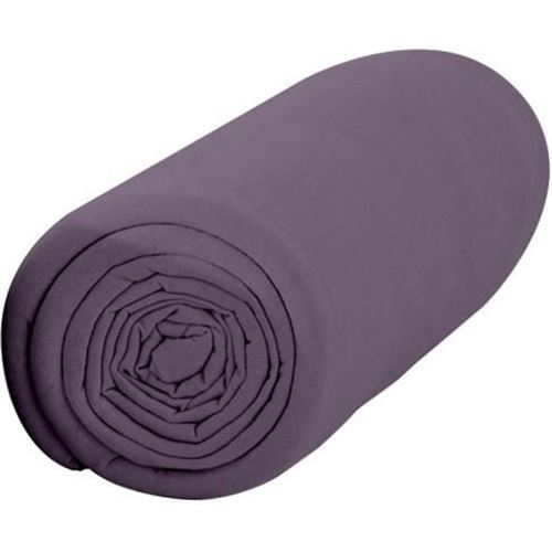 TODAY Drap Housse 140X190 2 personnes Jersey uni violet JERSEY TODAY