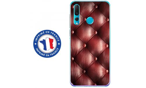 Coque souple pour Huawei P Smart (2019) avec impression Motifs effet capitonné bordeau