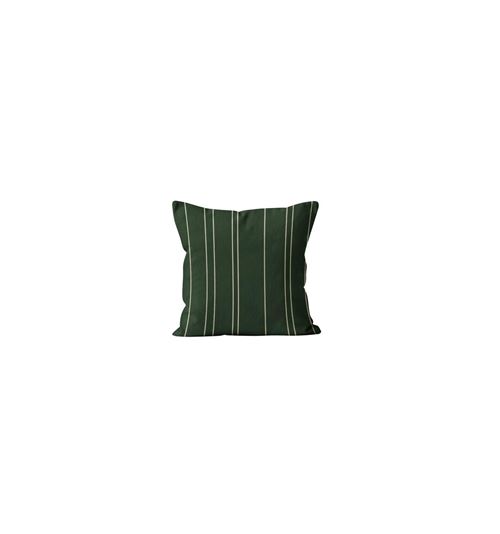 Coussin décoratif 40x40 cm en coton KENT vert et blanc, par Soleil d'ocre
