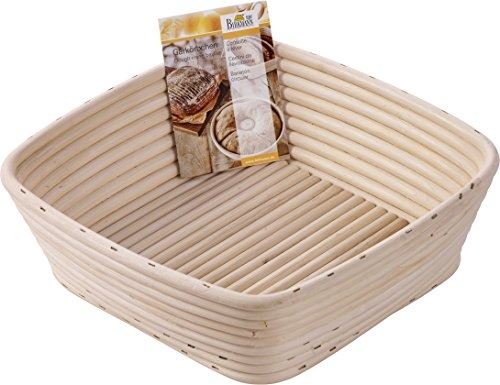 Birkmann 209008 gärkörb chen, bois, beige, 25 x 25 x 9 cm, 4 unités