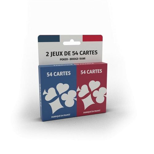 Ducale - Jeu de Rami 2 x 54 Cartes - Fabriqué en France - Jeu de Rami, A  partir de 6 ans, Canasta, 64, Crapette : : Cuisine et Maison