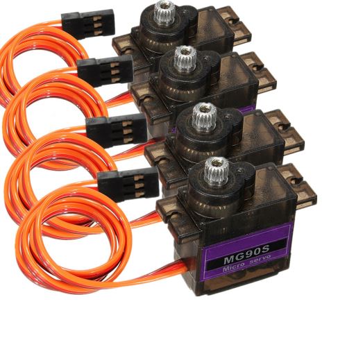4 PCS MG90S 9g 4.8V Metal Pro Gear Micro