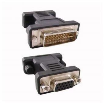 Pack De 2 Adaptateurs DVI-I Femelle Vers VGA Mâle - Convertisseur 24+5 Pins, Plaqué Or - Pour PC, écran, Projecteur